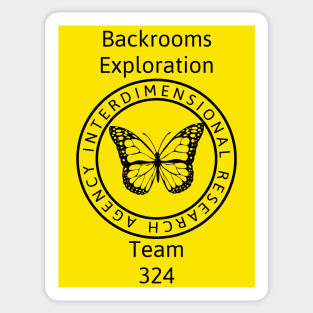 Backrooms Exploration Team Butterfly Sticker